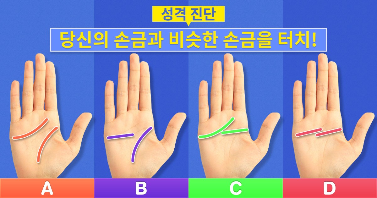 뭐!? 손금으로 내 성격과 심리를 알수있다고?